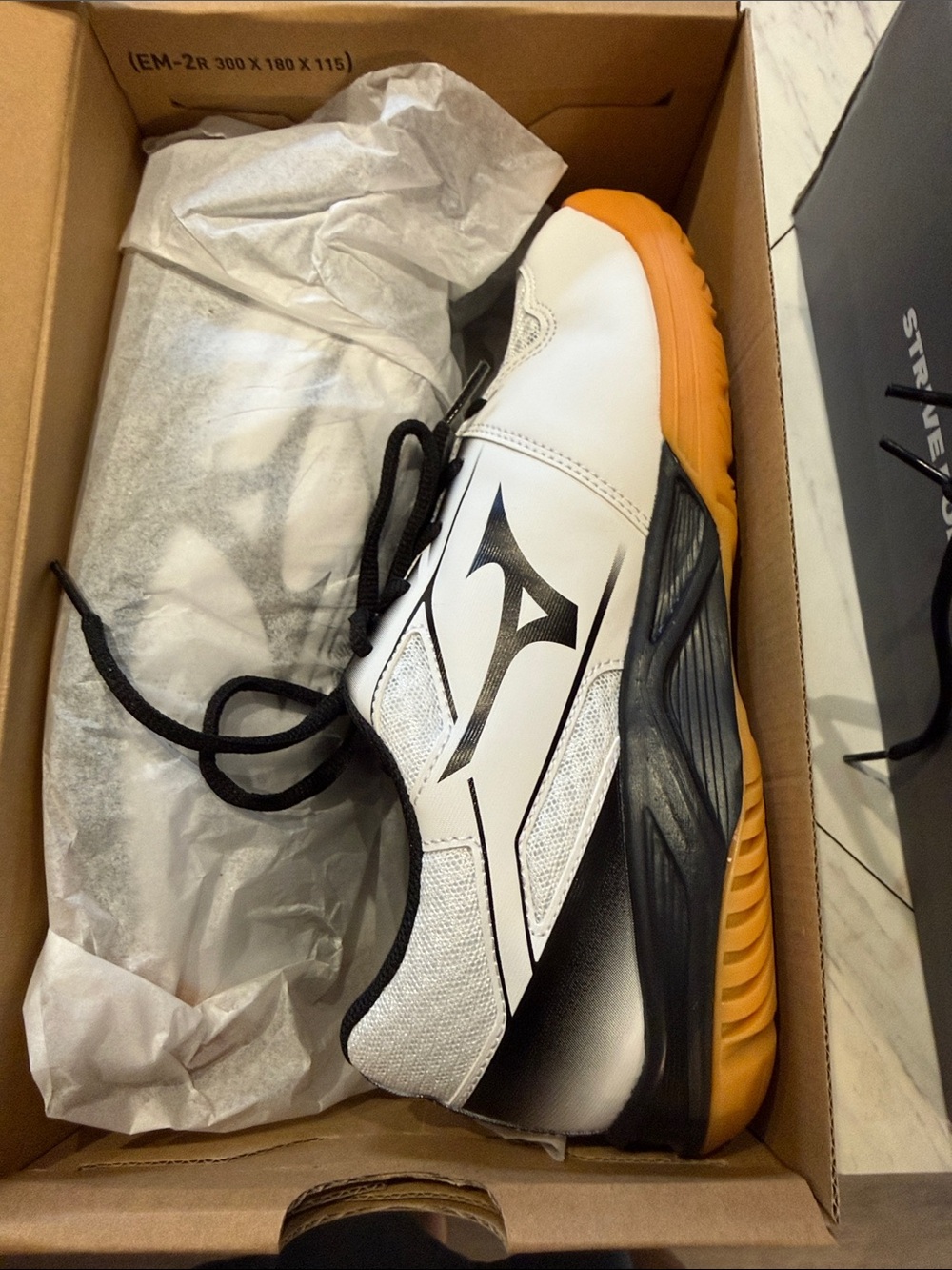 Mizuno Cyclone Speed 5 Indoor Shoes - White Black - Picture 2 of 4